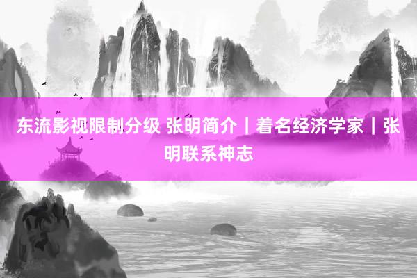 东流影视限制分级 张明简介｜着名经济学家｜张明联系神志