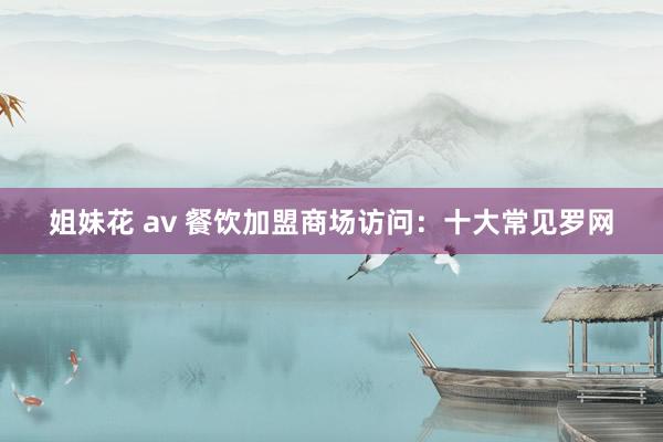 姐妹花 av 餐饮加盟商场访问：十大常见罗网
