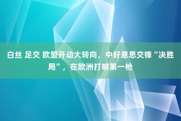 白丝 足交 欧盟开动大转向，中好意思交锋“决胜局”，在欧洲打响第一枪
