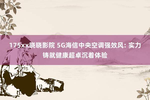 175xx晓晓影院 5G海信中央空调强效风: 实力铸就健康超卓沉着体验
