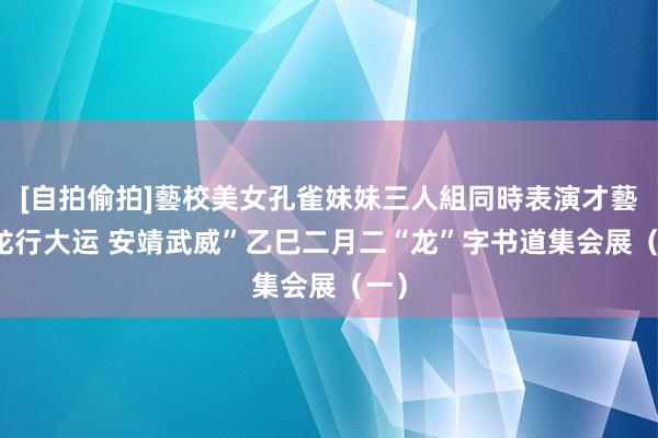 [自拍偷拍]藝校美女孔雀妹妹三人組同時表演才藝 “龙行大运 安靖武威”乙巳二月二“龙”字书道集会展（一）